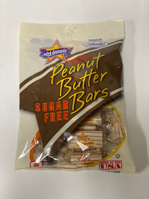 Atkinson's Sugar free Bite Sized Peanut Butter Bars Bag of 15