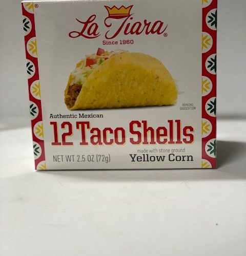 La Tiara Low Carb Taco Shells Yellow Corn Box of 12 (best by 1/31/23)