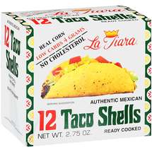 La Tiara Low Carb Taco Shells Yellow Corn Box of 12