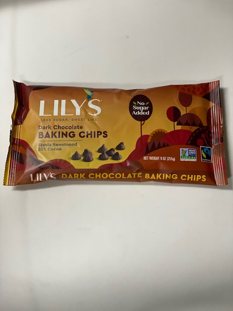 Lily's No Sugar Added Dark Chocolate Chips 9oz Bag