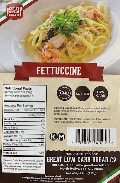 Great Low Carb Pasta Variety Pack 2