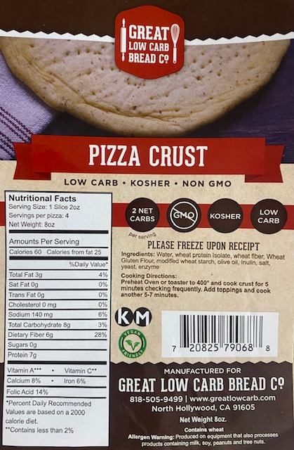 Great Low Carb Pizza Crust 9"