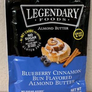 Legendary Sugar Free Blueberry Cinnamon Bun Almond Butter single 1oz pouch