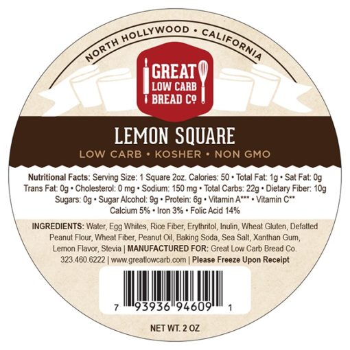 Great Low Carb Lemon Square 2 oz Pack of 12 fact
