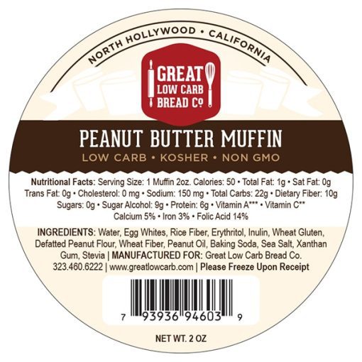 Great Low Carb Peanut Butter Muffin 2oz Pack of 12 fact