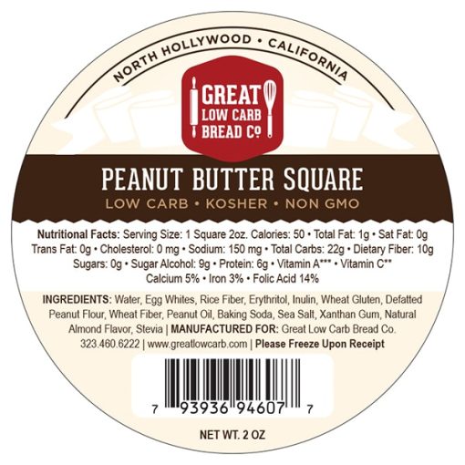 Great Low Carb Peanut Butter Square 2 oz Pack of 12 fact