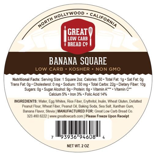 Great Low Carb Banana Square 2 oz Pack of 12 fact