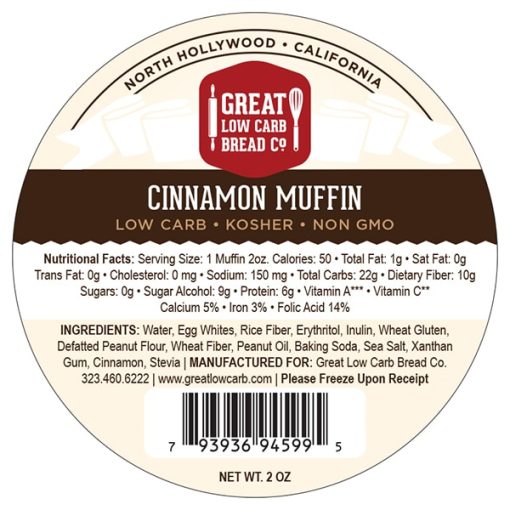 Great Low Carb Cinnamon Muffin 2oz Pack of 12 fact