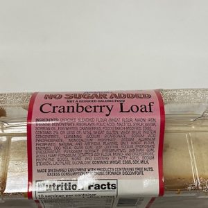 Ann Maries Sugar Free Cranberry Loaf