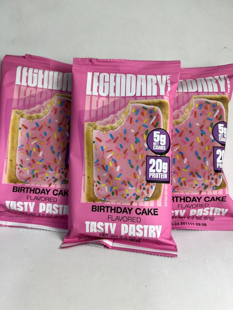 Legendary Foods Tasty Pastry Birthday Cake flavored 3 Pack