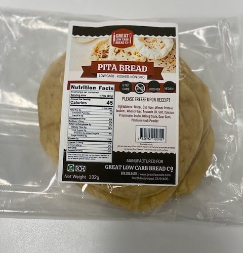 Great Low Carb Pita Bread 0 Carbs! pack of 6